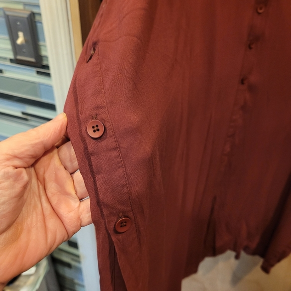 Universal Standard Naila Maxi Length Shirt Dress 2XL 30-32 Front & Sides Button - Picture 4 of 9